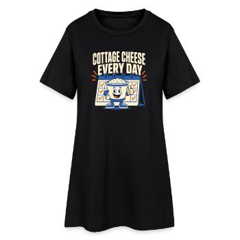 Cadeau de collation riche en protéines pour les amateurs de gastronomie - Robe T-shirt Femme - noir - Devant