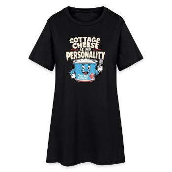 Cadeau de collation riche en protéines pour les amateurs de gastronomie - Robe T-shirt Femme - noir - Devant