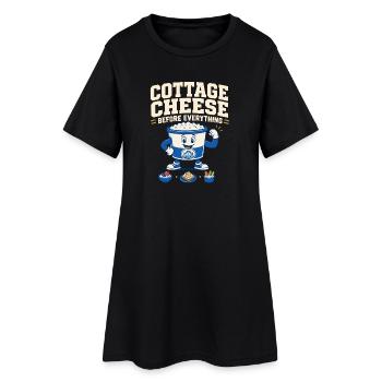 Cadeau de collation riche en protéines pour les amateurs de gastronomie - Robe T-shirt Femme - noir - Devant