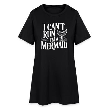 Je ne peux pas fuir, je suis une sirène - Robe T-shirt Femme - noir - Devant