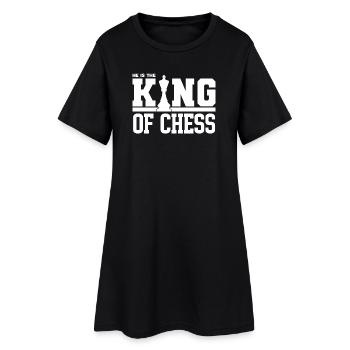 Il est le roi du jeu d’échecs - König von Schach - Robe T-shirt Femme - noir - Devant