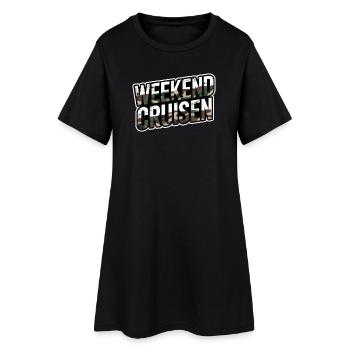 Weekend Cruising Saying Camouflage Tuning - Women’s T-Shirt Dress - black - Front