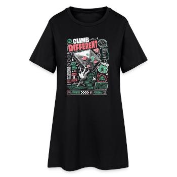 Boulder More Climbing Motivation - Frauen T-Shirt-Kleid - Schwarz - Vorne