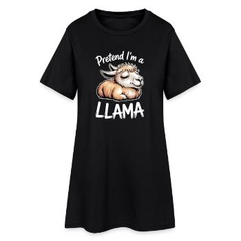 Appels de lamas, drôle, cadeau de lama - Robe T-shirt Femme - noir - Devant