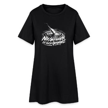 Pêcher avec humour - Robe T-shirt Femme - noir - Devant