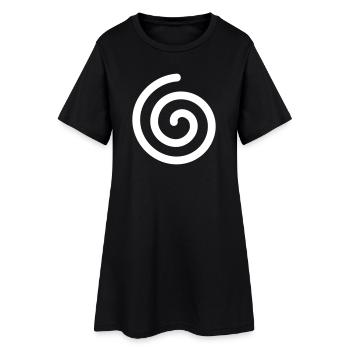 La spirale signifie légèreté, développement et - Robe T-shirt Femme - noir - Devant