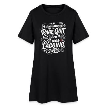 Rage Quit Gaming Humor Spruch - Frauen T-Shirt-Kleid - Schwarz - Vorne