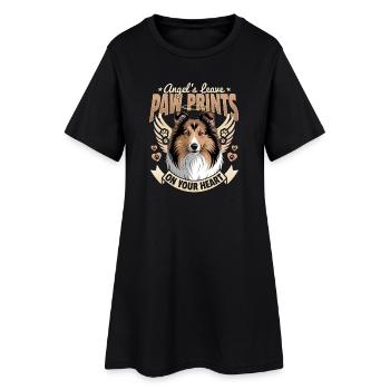 Chien Shetland Sheltie Race - Robe T-shirt Femme - noir - Devant