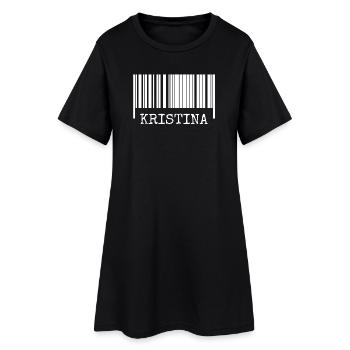 Cod à barres Kristina - Robe T-shirt Femme - noir - Devant