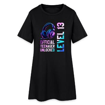 13e anniversaire Garçon Fille Adolescent Niveau 2013 - Robe T-shirt Femme - noir - Devant