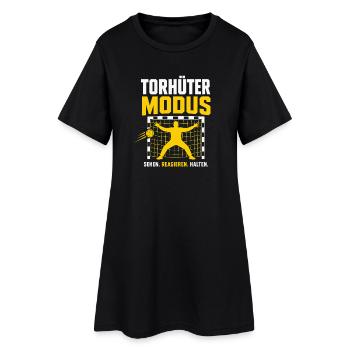 Torhüter Modus Handball Motiv - Frauen T-Shirt-Kleid - Schwarz - Vorne