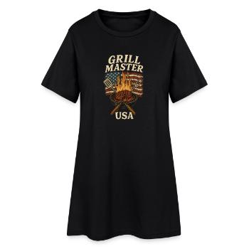Grill Master USA American BBQ - Frauen T-Shirt-Kleid - Schwarz - Vorne