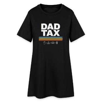 Titre alimentaire rétro de la taxe pour les pères - Robe T-shirt Femme - noir - Devant
