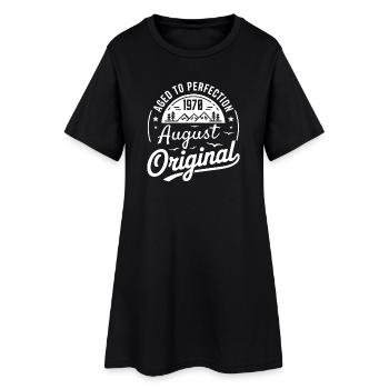 Perfekt gereift 1970 Original - Frauen T-Shirt-Kleid - Schwarz - Vorne