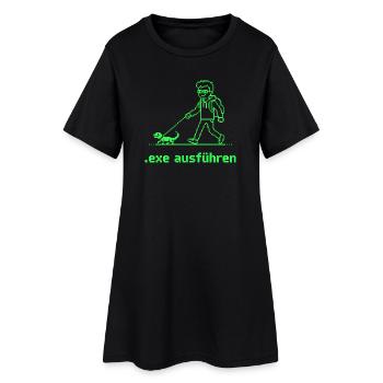 Exe ausführen Informatic Programming Geschenk - Frauen T-Shirt-Kleid - Schwarz - Vorne