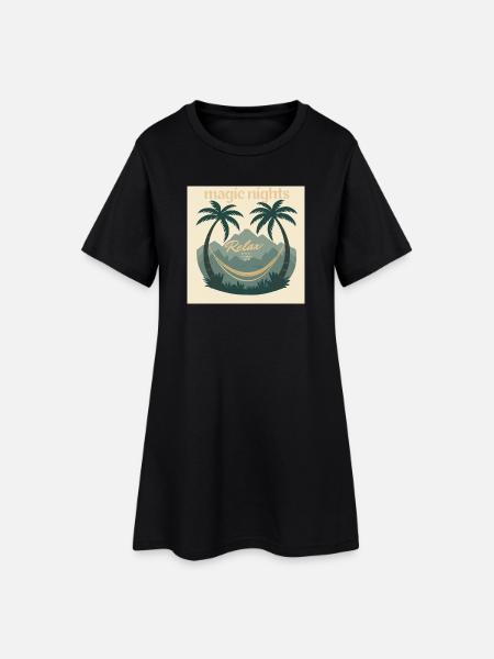 magic_nights_-_1 - Robe T-shirt Femme - noir