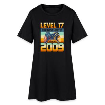 17. Geburtstag Junge Mädchen 2009 Gaming Level 17 - Frauen T-Shirt-Kleid - Schwarz - Vorne