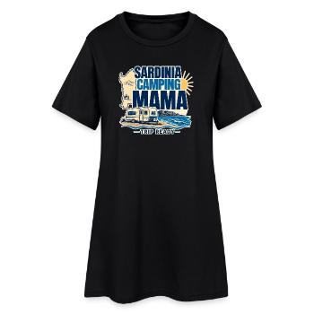 Cadeaux de camping pour femmes, Sardinia Camping Mama - Robe T-shirt Femme - noir - Devant