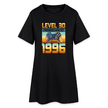 30. Geburtstag Mann Frau 1996 Gaming Gamer Level - Frauen T-Shirt-Kleid - Schwarz - Vorne