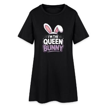 Reine des lapins lapins - Robe T-shirt Femme - noir - Devant