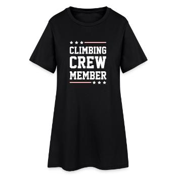 Climbing Crew - Frauen T-Shirt-Kleid - Schwarz - Vorne