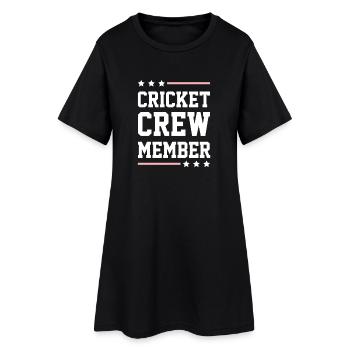 Cricket Crew - Frauen T-Shirt-Kleid - Schwarz - Vorne