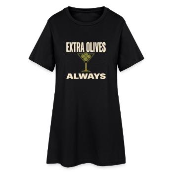 Olive Girl Martini Olive Mediterranean - Women’s T-Shirt Dress - black - Front