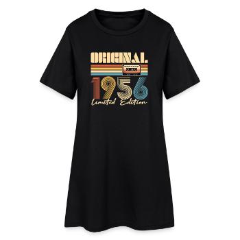 70e anniversaire, 70 ans - Robe T-shirt Femme - noir - Devant