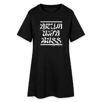 Drum and Bass Script - Robe T-shirt Femme - noir - Devant