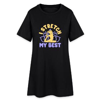 Yoga Je m’étire Mon meilleur yoga drôle - Robe T-shirt Femme - noir - Devant