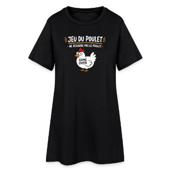Jeu du Poulet Game Over - Robe T-shirt Femme - noir - Devant