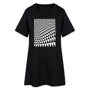 Déformation du triangle optique - Robe T-shirt Femme - noir - Devant