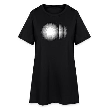 Éclat solaire en demi-ton - Robe T-shirt Femme - noir - Devant