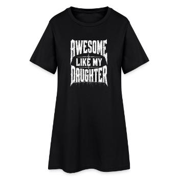 Génial comme ma fille Imprimé - Robe T-shirt Femme - noir - Devant