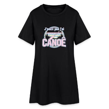 J'peux pas j'ai CANOË pastel - Robe T-shirt Femme - noir - Devant