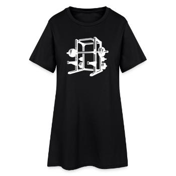 Haltères de poids d’entraînement - Robe T-shirt Femme - noir - Devant
