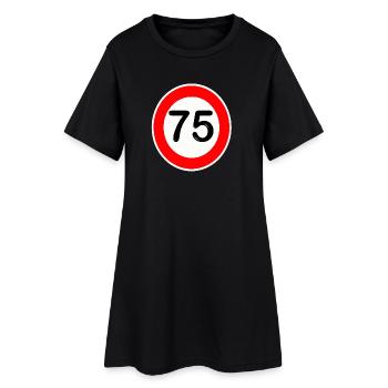 75 ans de conception de panneaux de rue 75 rétro - Robe T-shirt Femme - noir - Devant