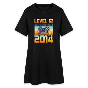 12. Geburtstag Junge Mädchen 2014 Gaming Level 12 - Frauen T-Shirt-Kleid - Schwarz - Vorne