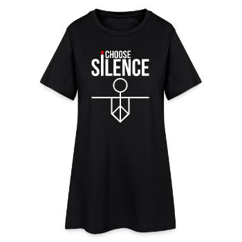 Je choisis le silence - Robe T-shirt Femme - noir - Devant