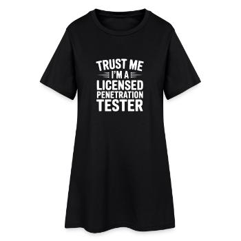 Croyez-moi, je suis un testeur d’intrusion agréé - Robe T-shirt Femme - noir - Devant