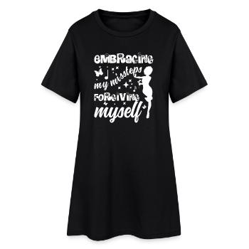 Accepter mes faux pas – me pardonner l’amour de soi - Robe T-shirt Femme - noir - Devant