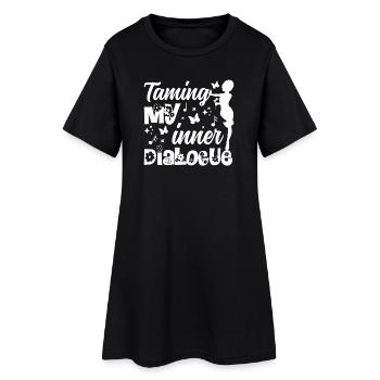 Taming My Inner Dialogue Motivational Quote - Women’s T-Shirt Dress - black - Front