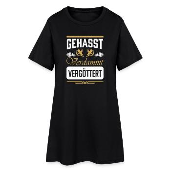Gehasst VerdammT Vergottet - Frauen T-Shirt-Kleid - Schwarz - Vorne