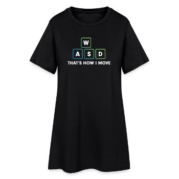 Art du mouvement WASD - Robe T-shirt Femme - noir - Devant