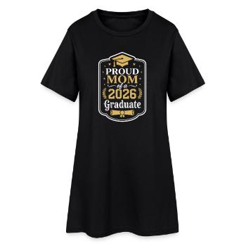 Proud Mom of a 2026 Graduate - Frauen T-Shirt-Kleid - Schwarz - Vorne