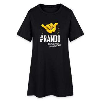 LA RANDO C'est COOL Signe Shaka - Robe T-shirt Femme - noir - Devant