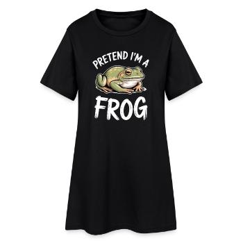 Expressions de grenouilles, Grenouilles, drôle de cadeau de grenouille - Robe T-shirt Femme - noir - Devant