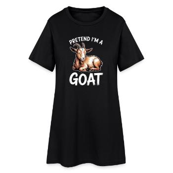 Ziegen Sprüche Ziege Lustiges Ziegen Geschenk - Frauen T-Shirt-Kleid - Schwarz - Vorne