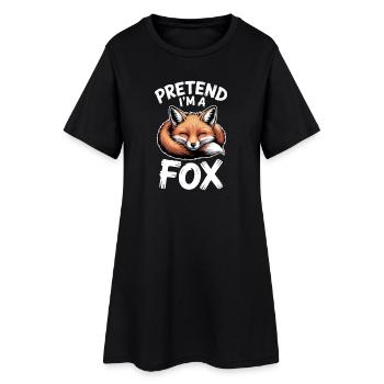 Fuchs Sprüche Füchse Lustiges Fuchs Geschenk - Frauen T-Shirt-Kleid - Schwarz - Vorne