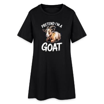 Ziegen Sprüche Ziege Lustiges Ziegen Geschenk - Frauen T-Shirt-Kleid - Schwarz - Vorne